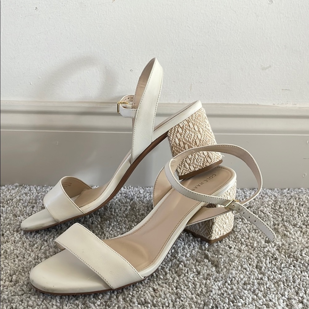 Cole Haan Josie White Strappy Sandals